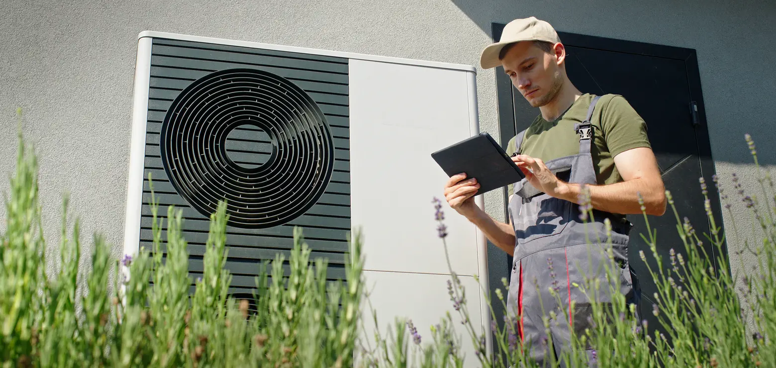 technician viewing a tablet